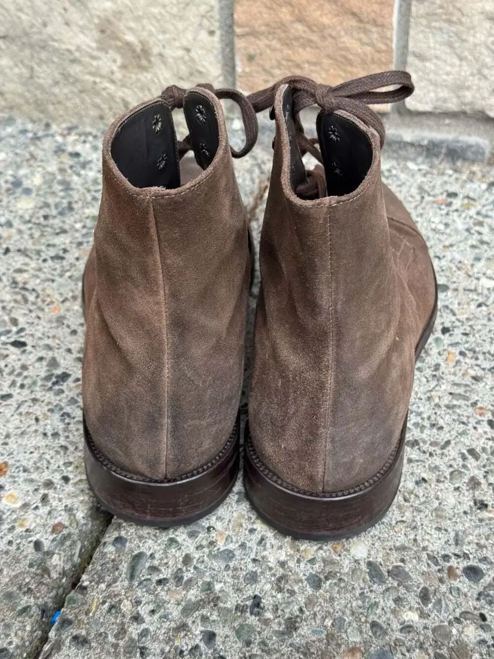 To Boot New York Adam Derrick Brown Suede Cap Toe Lace-Up Boots